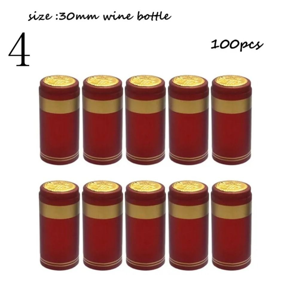 100 шт. отрывной язычок винная термоусадочная пленка обертывание ПВХ винная бутылка крышка винная бутылка с прямым горлом