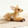 Simulation Lying Posture Deer Plush Doll Lovely Fluffy Tawn Cartoon Stuffed Animal Toy Gifts For Girl