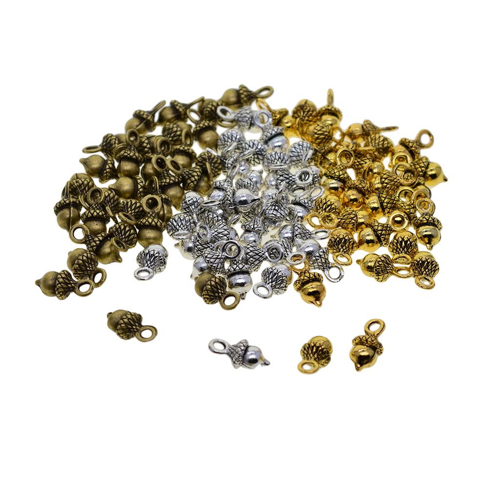 90 шт. 3D шишковидная железа, фрукты, желудь, гайка, очаровательные бусины-разделители, DIY изготовление ювелирных изделий