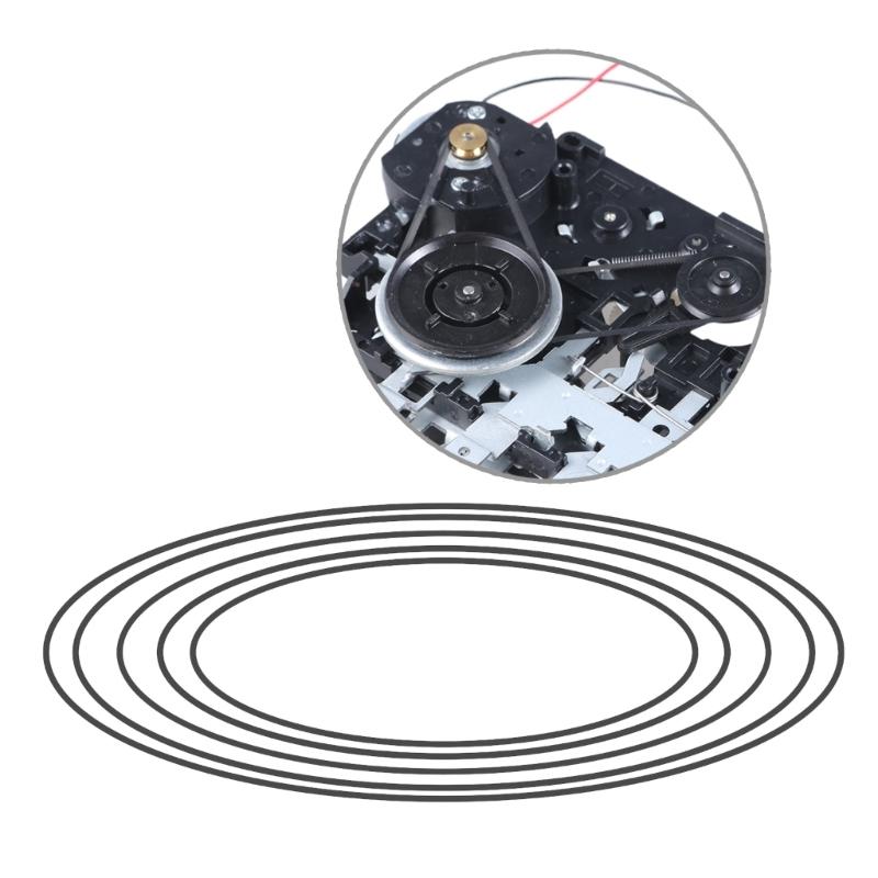 20 шт. Квадратные резиновые ремни для записывающих устройств и видеоприводов 1,2 мм Прочные резиновые ремни Смешанный размер 35-65 мм