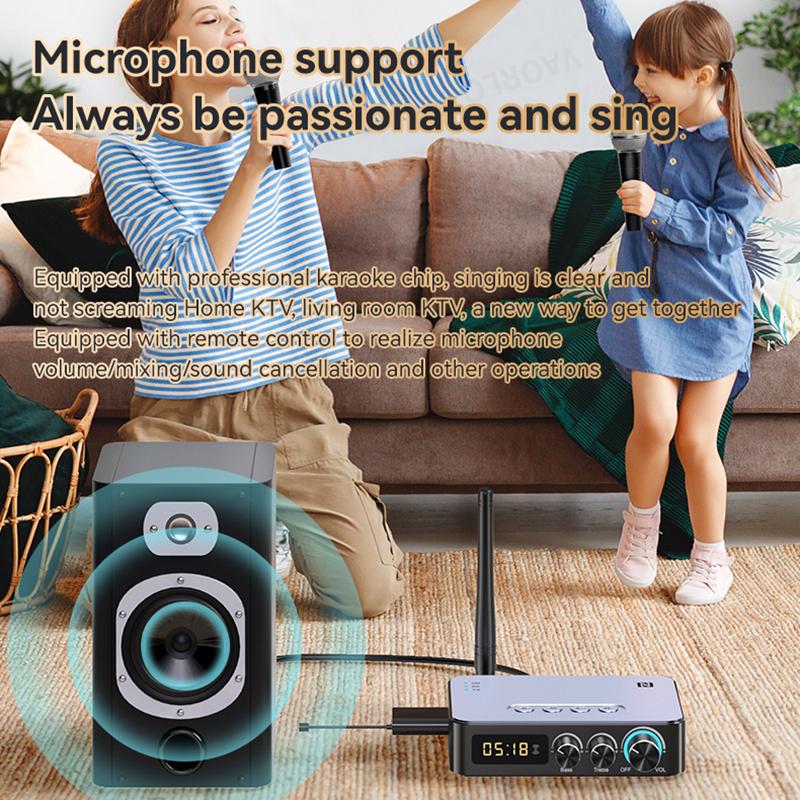 M9/M9Pro Bluetooth аудио приемник передатчик DSP беспроводной адаптер NFC/AUX/RCA/USB U-диск/TF/6.5 микрофон караоке/коаксиальный/FM радио