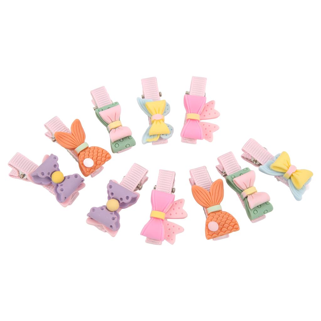 20pcs Dog Bowknot Double Layer Hairpins Pet Bow Hairpin for Long Hair Pets Dogs Cats