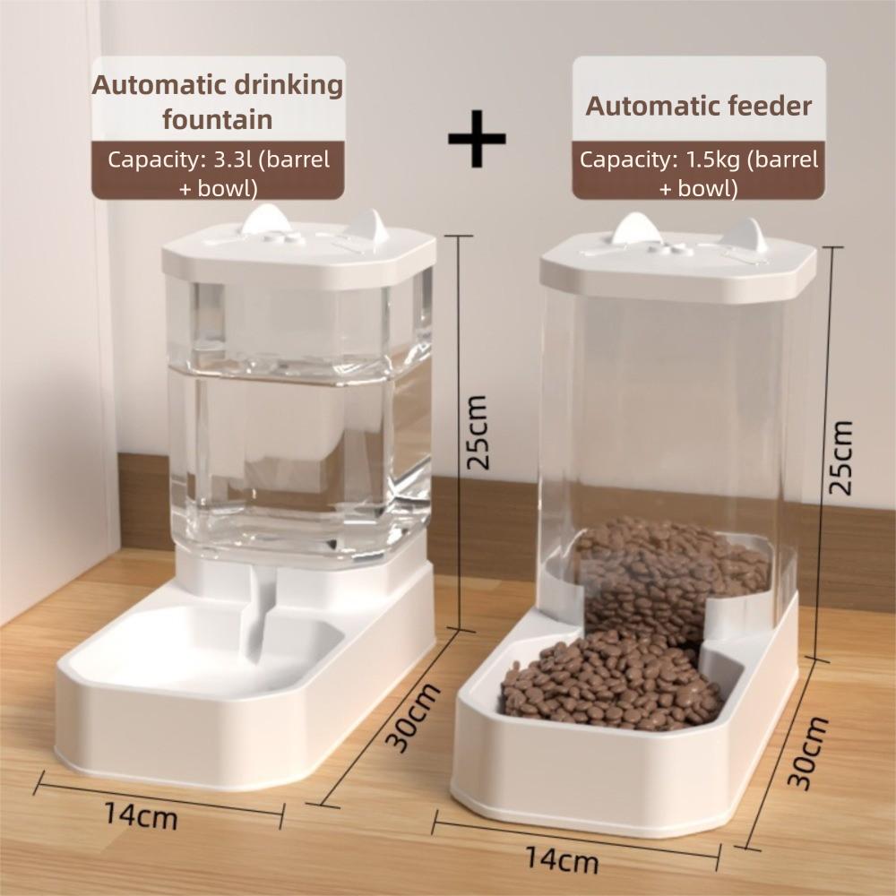 Automatic Cat Feeder 3.3L Large Capacity Cat Food Dispenser Pet Supplies Stable Pet Water Dispenser for Cats and Dogs