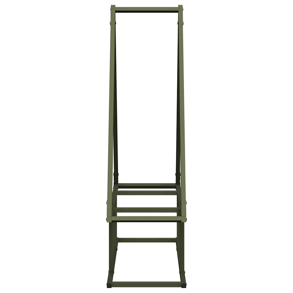 Firewood Rack Olive Green 80 x 25 x 90 cm Cold Rolled Steel