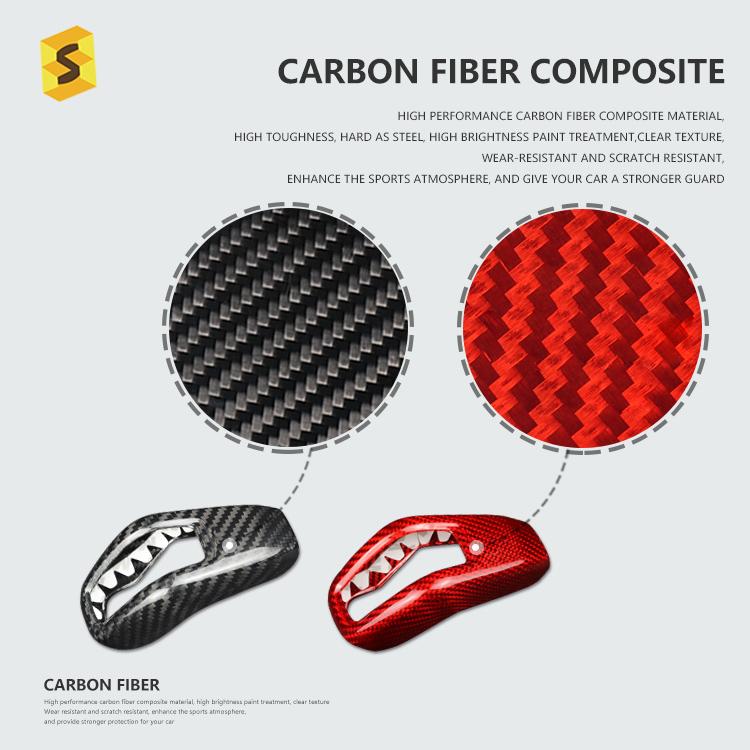 ES Carbon Fiber Car Anti-scratch Accessories Gear Shift Cover for Land Rover Jaguar Discovery