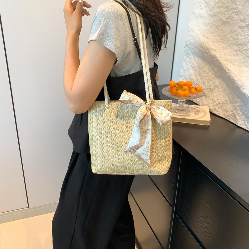 Женская сумка Mori Woven Женская сумка Летняя сумка-ведро для выхода на работу Универсальная сумка через плечо