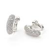 Серьги Серебряный Pave Simple Screw Spring Type [Barzaz] Женские