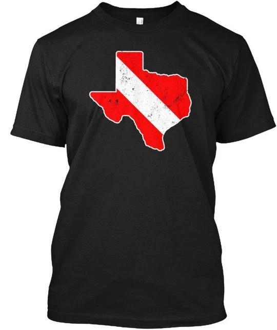Texas Scuba Dive Flag Diver Down T shirt Made in the USA Size S to 5XL