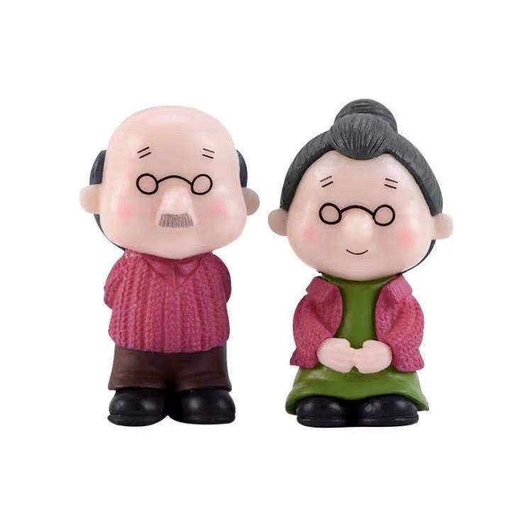 Grandparents' Micro Landscape Bonsai Succulent Cake Ornaments - Plastic Craft Set