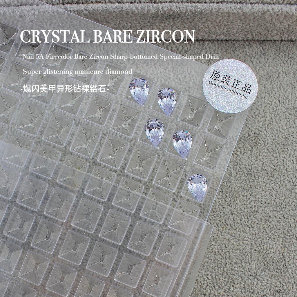 Вспышка Мини Маленький Голый Цирконий Кончик Нижний Куча Бриллиантовый Инопланетный Камень Сахарный Голубиный Яйцо Капля Воды Дизайн Ногтей Конский Глаз Украшения Для Ногтей
