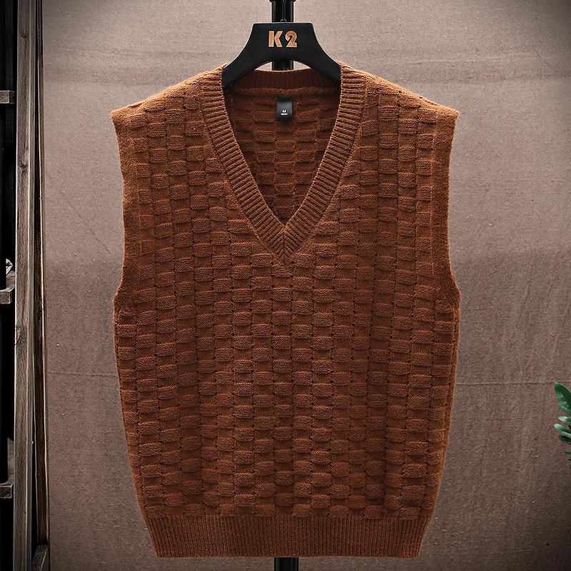 Свитер Майка Мужской жилет Подкладка Свитер без рукавов с v-образным вырезом Свитер Пара теплый жилет 15 различных форм цветов в разных цветах