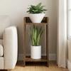 Plant Stand Smoked Oak 30 x 30 x 60 cm Wood Based Material