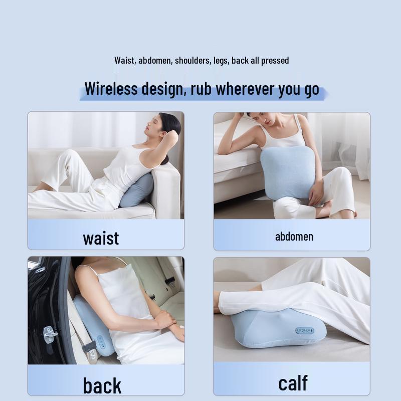 MIAOJIE Wireless Memory Foam Massage Pillow CN plug (adapter included)