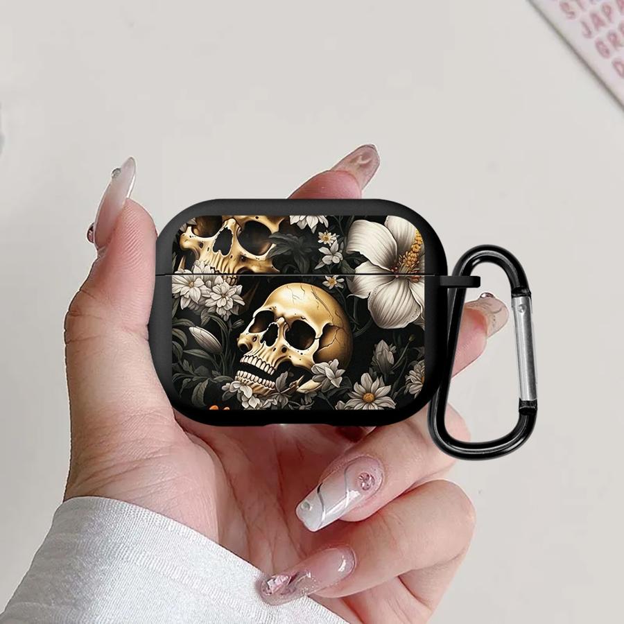 Чехлы для наушников 'Скелетный цветок' Чехол для Airpods Pro3 3 1 Pro2 2 4 Pro