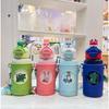 Children's Straw Thermos Cup with Cup Set Water Cup Students Insulated Water Bottle Baby Learn To Drink Cup