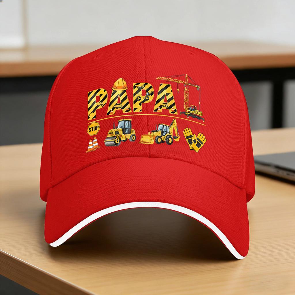 Summer Funny papa Construction Excavator Baseball Cap Kpop Rock Custom Logo Sun Trucker Hat FeUnisex Unisex Wholesale Baseball Caps