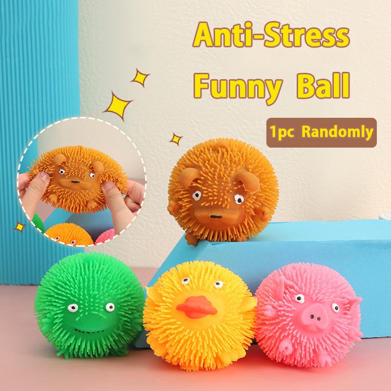 Funny Pop Eyes Stress Ball Bouncy Ball Sensory Toy Anti-Stress Fidget Toys Glow Balls For Kids Adults Birthday Party Gift