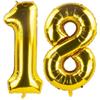 Number Balloon - Gold - 18 - 100cm - Helium - Birthday Decoration