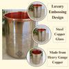 Steel and Copper Glass Tumbler, Drinkware, 250 ML Each, Set of 4