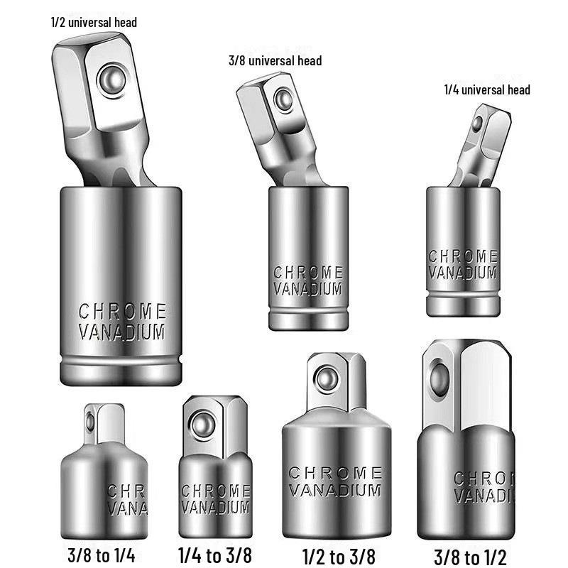 Набор адаптеров для торцевых ключей с храповым механизмом CRV: 1/2", 3/8", 1/4"