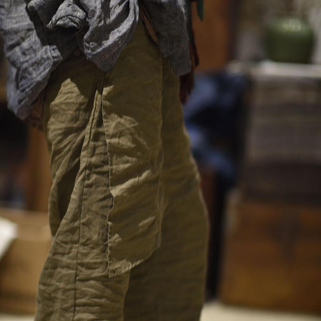 Johnature Women Vintage Patchwork Wide Leg Pants Elastic Waist Summer Trousers Ramie High Quality Solid Color Pants