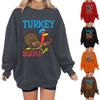 Women's Fashion Casual Long Sleeve Thanksgiving Printed Sweatshirt Top