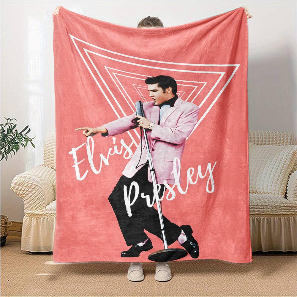 Elvis Presley Blanket Comfortable Great for Bedding Bed Livingroom Four Seasons Multipurpose Modern Style Perfect Gift for Relatives and Friends