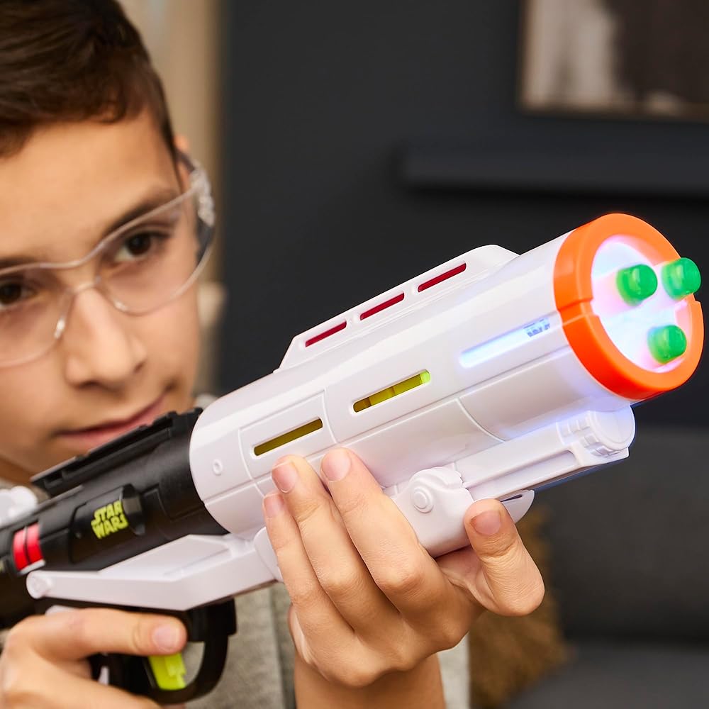 Hasbro Звездные Войны Nerf Glowstrike Штурмовик Тройной Удар Бластер со Светом и Звуком, 3 Светонакопительных Снаряда, Игрушка для Детей от 8 лет