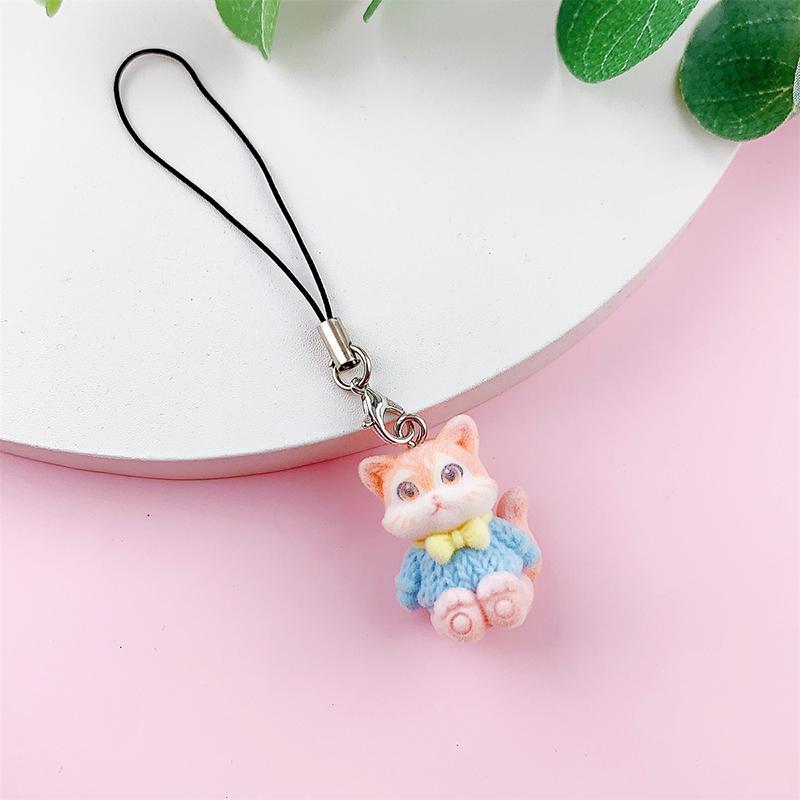 Милый брелок в виде медведя, мультяшного кролика, щенка, телефона, цепочка для наушников, чехол, кулон, шнурок, рюкзак, сумка, декор, автомобильный брелок
