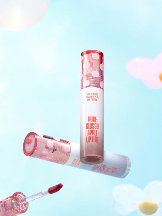 Красивый миниатюрный блестящий тинт для губ Apple Lip Tint в цвете Gamhong Red