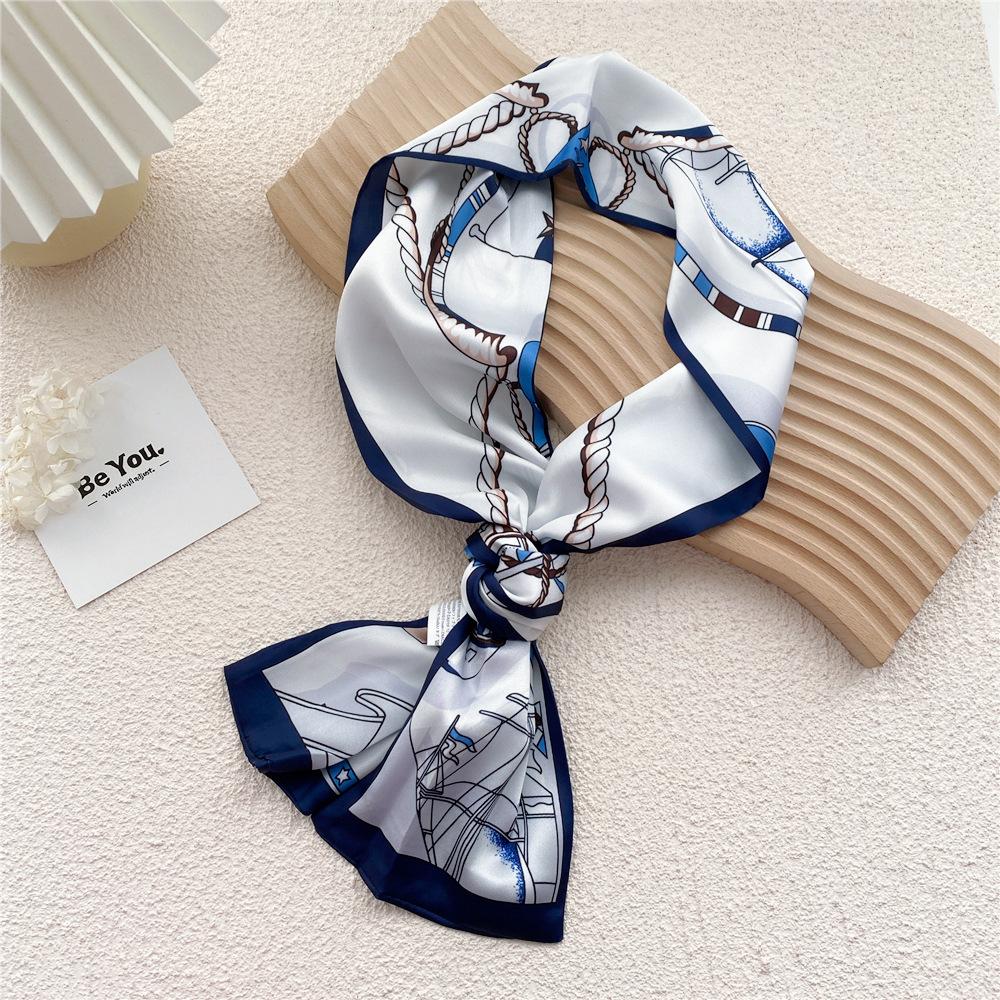 New Scarves Silk Scarves Women'S Spring And Autumn Season Long Decorative Professional Scarves Summer Thin Styles Paired With Shirts Stylish