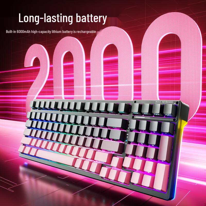 AULA F98 99-Key Triple Mode Hot-Swappable Gaming Mechanical Keyboard