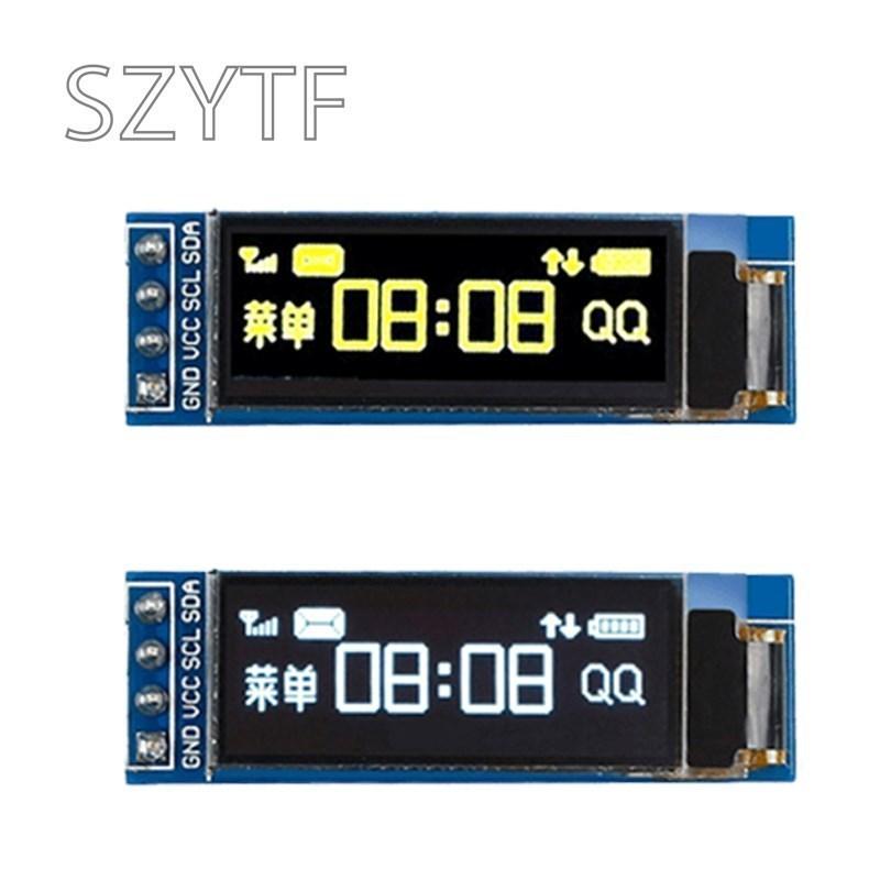 0,91 дюйма 128x32 IIC I2C Белый / Синий OLED LCD Дисплей Модуль для DIY с драйвером SSD1306 DC 3,3 В 5 В для Arduino