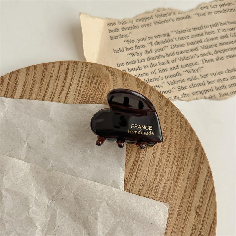 1 шт. французская заколка для волос из ацетата с маленьким зажимом в форме сердца, заколка для волос на лоб, ободок