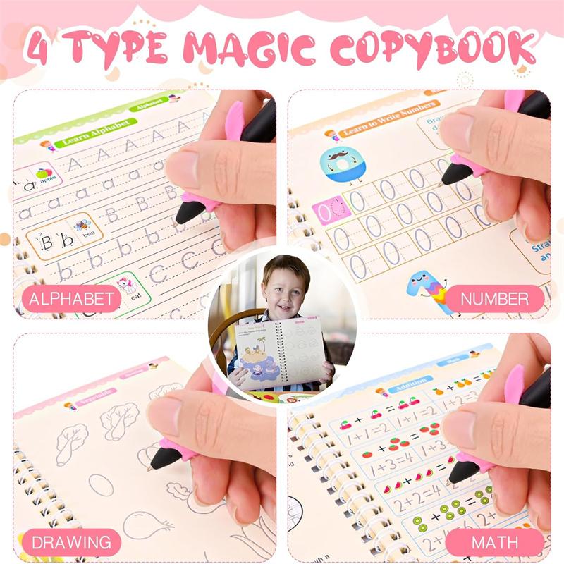 Книга для практики чистописания для дошкольников с прописями, многоразовые книги для письма с прописями, книга для практики чистописания для детей