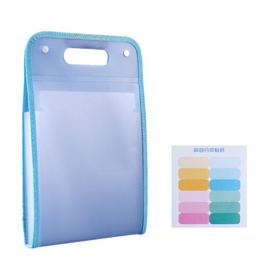 A4 Expanding File Folder with 13 Pockets Handheld Accordion Organizer Clear Cover Portable Document Holder for Students Office Use