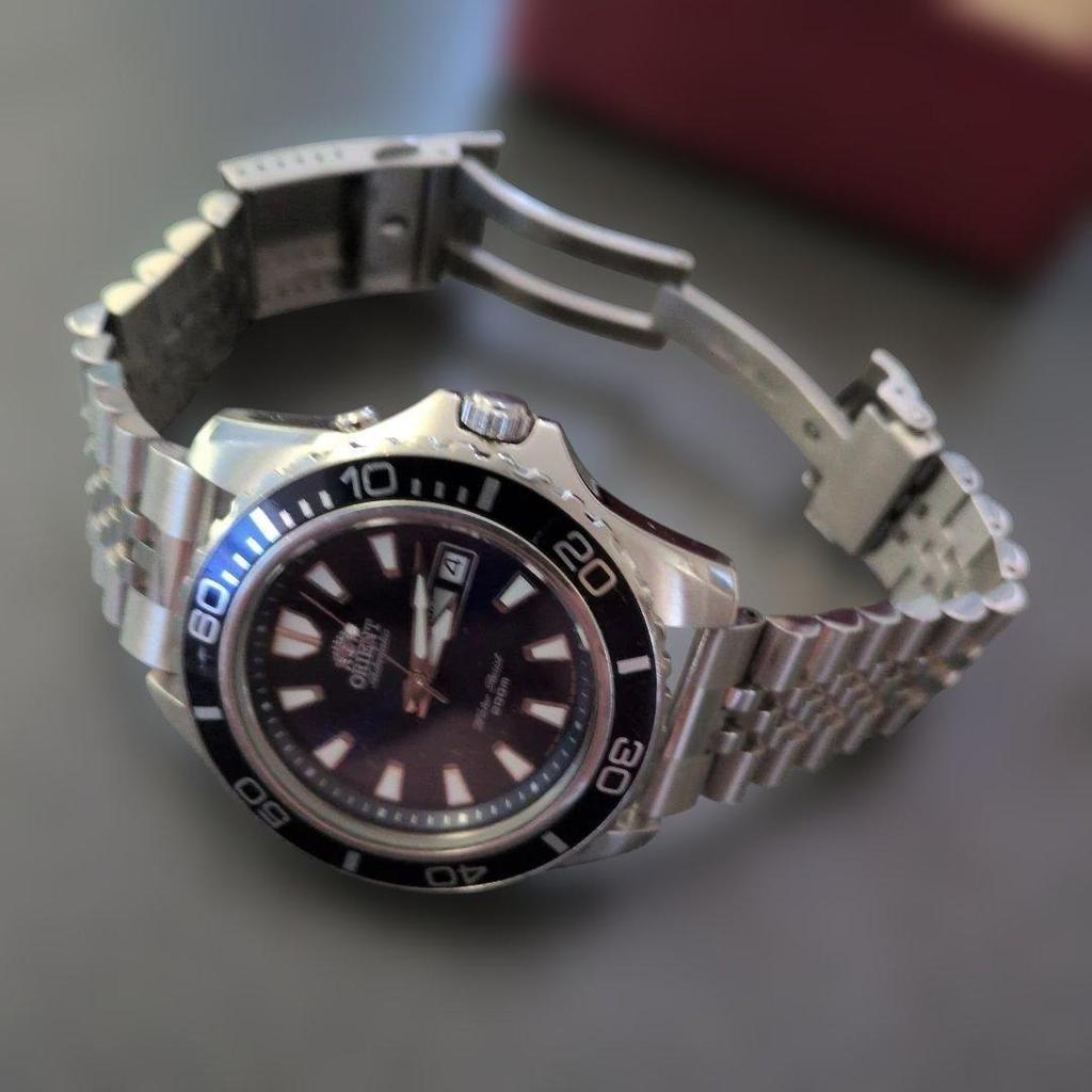 Б/у автоматические часы ORIENT MAKO XL дешевая установка. NAVY