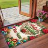 Christmas Custom Name Printed Square Area Rug Soft Non Slip Floor Carpet For Bedroom Holiday Gift
