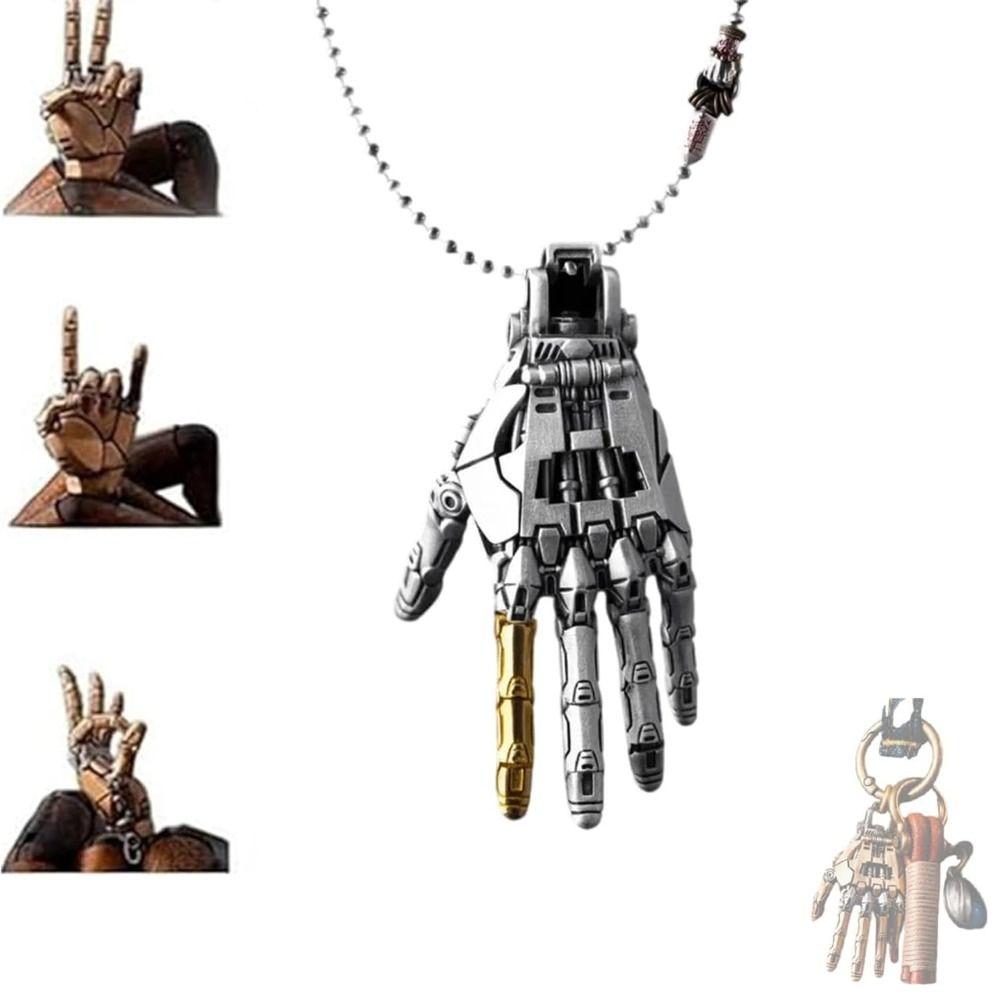 Portable Mechanical Bionic Hand Pendant Jewelry Accessories Steampunk Mechanical Hands Necklace