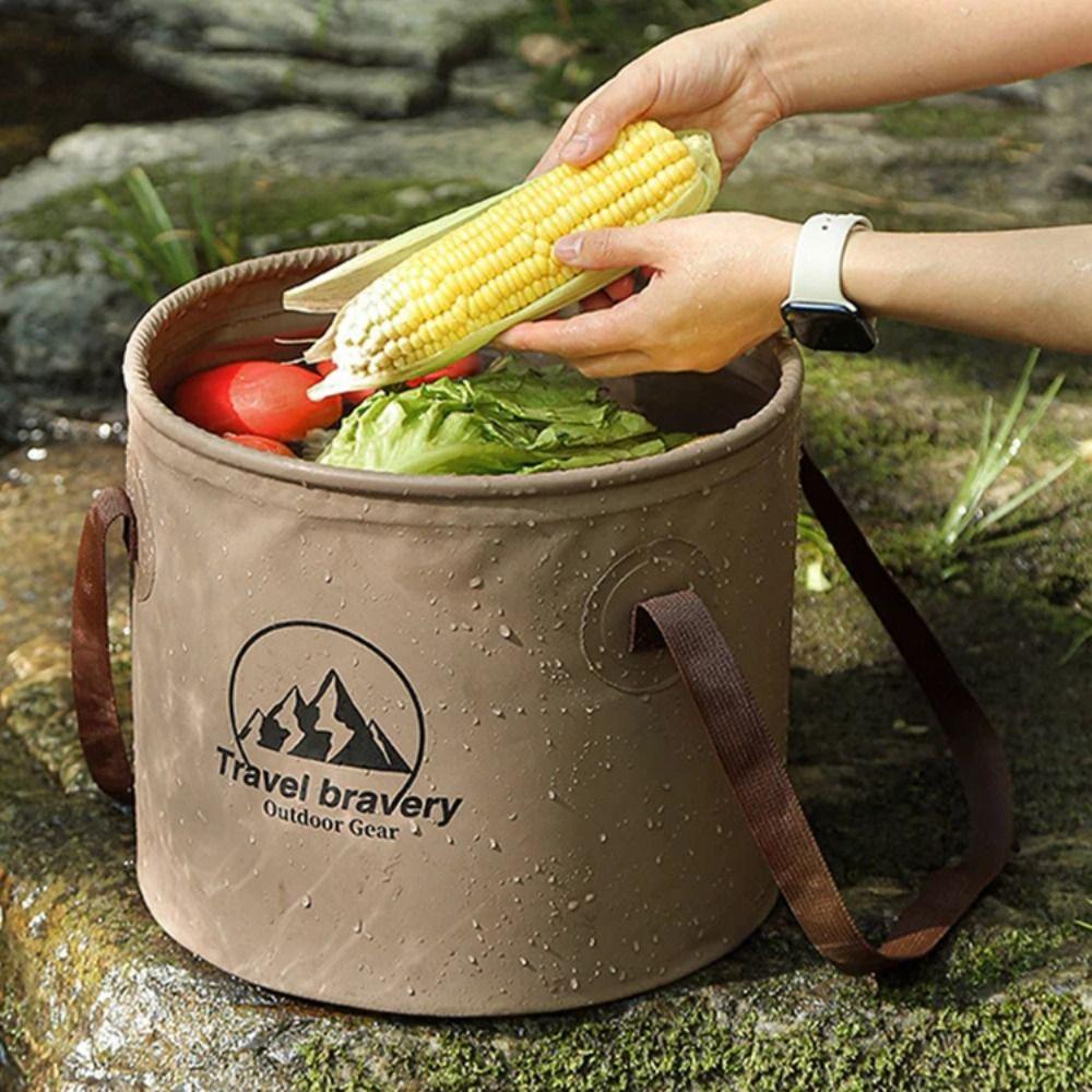 Portable Camping Foldable Sink Collapsible Car Wash Bucket Car Folding Bucket  Gardening