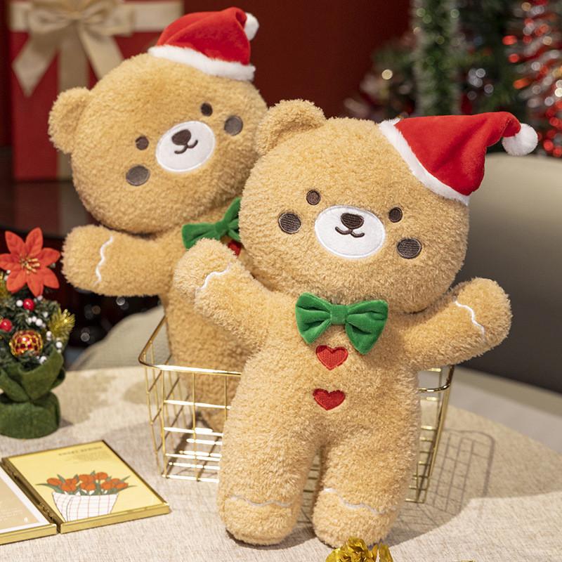 Bear Christmas Plush Toy Doll With Pp Cotton Filling For Festive Use Holiday