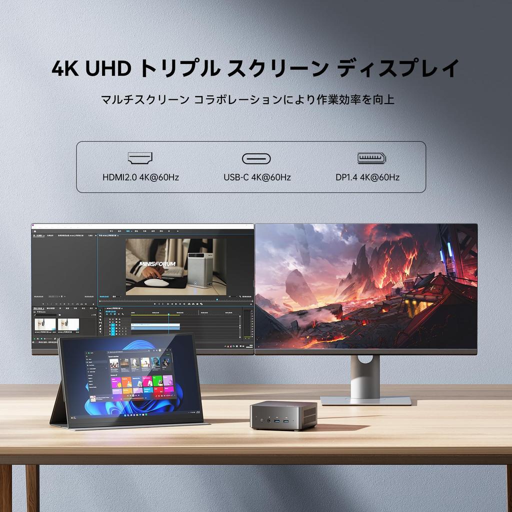 Мини-ПК KODLIX GD90 12-го поколения Core 32 ГБ DDR4 512 ГБ SSD Мини-ПК Потоки Максимальная частота Мини-компьютер 3 вывода на экран Проводная локальная сеть Бесшумный Windows