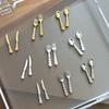 10 шт. 3D Ложка Вилка Украшение для Маникюра DIY Поделка Для Акриловых Ногтей Золотой Серебряный Уникальная Форма DIY Шармы Украшения Маникюр