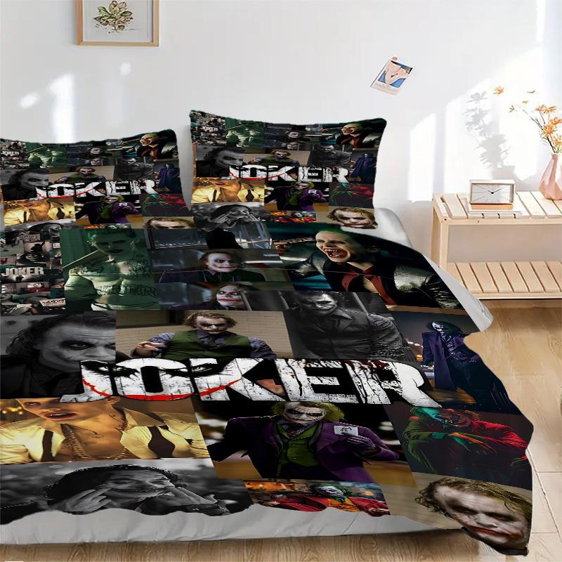 3pcs Joker Duvet Cover Set, 1 Duvet Cover + 2 Pillowcases (No Insert), High-Definition Print, Home & Dorm Set yy251208001