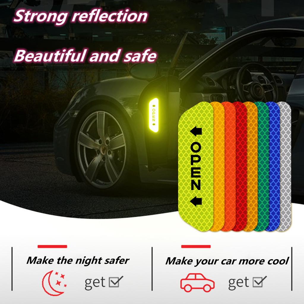 Reflective Car Accessories Door Sticker Safety Tape Inside Auto For Jeep Grand Cherokee Accessories Bmw F40 Astra H Volkswagen