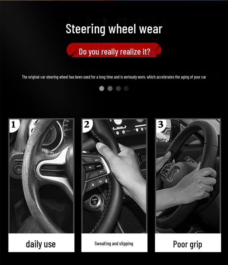 Infiniti Special Car Steering Wheel Cover - Genuine Leather, Suede, Carbon Fiber, Universal, Breathable, All-Season