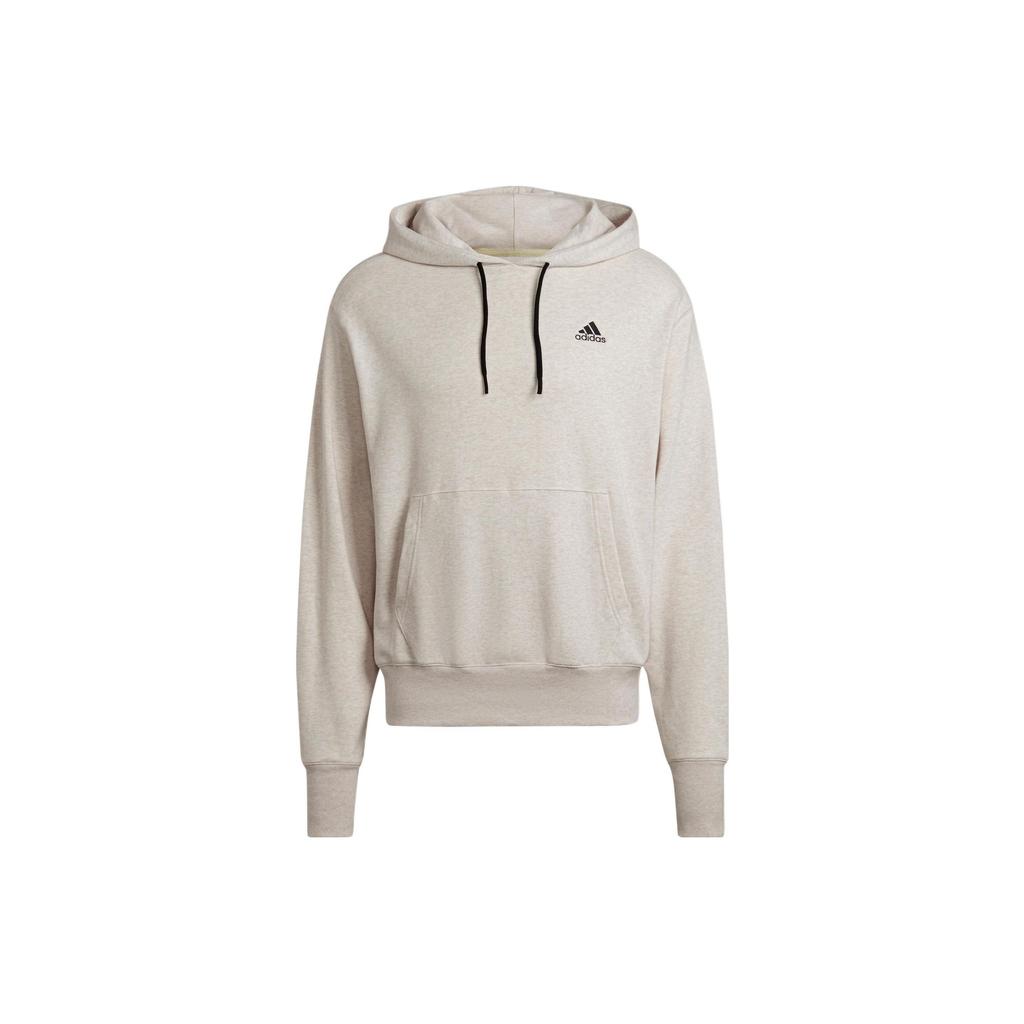 Adidas Hoodie Logo Solid Pullover Sweatshirt Men Tops Gray H65782