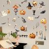 Halloween PVC Wall Stickers Amazon Pumpkin Skull Witch Halloween Tearable Decorative Wall Stickers