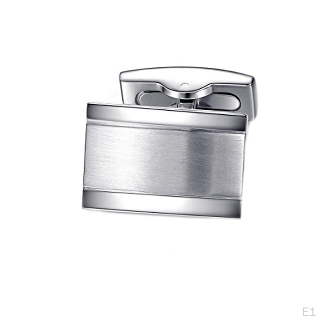 Прямоугольные матовые латунные серебряные запонки, роскошные мужские свадебные украшения