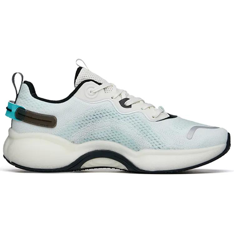Anta Cushioning Slip Resistant Abrasion Resistant Breathable Low top Running Shoes Men's White Green Black (Unisex) Running Shoes